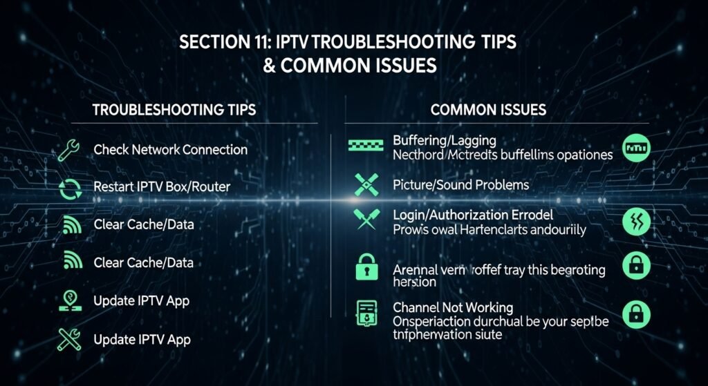 SECTION 11: IPTV Troubleshooting Tips & Common Issues 