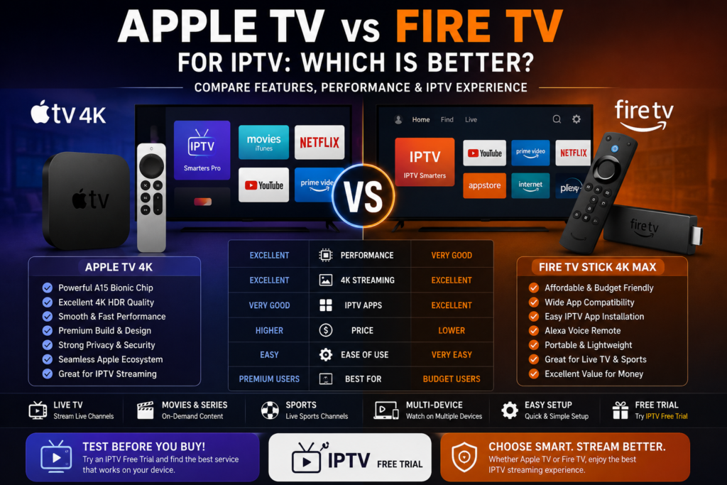 Apple TV vs Fire TV for IPTV